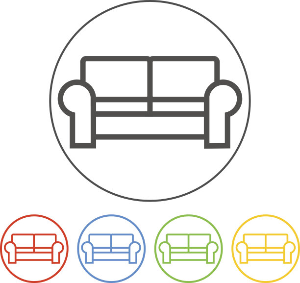 沙发上的图标图片下载