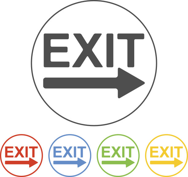 退出图标-矢量插图图片下载
