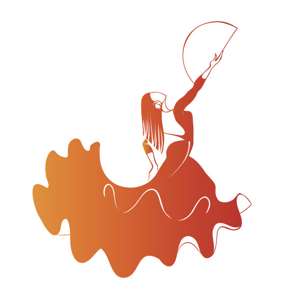 剪影弗拉明戈舞者表达姿势图片下载