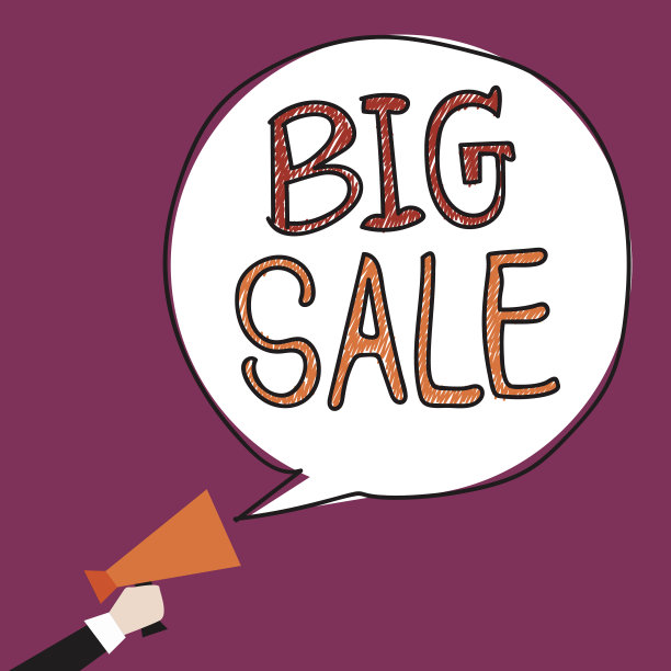 商人手持扩音器进行推销图片下载