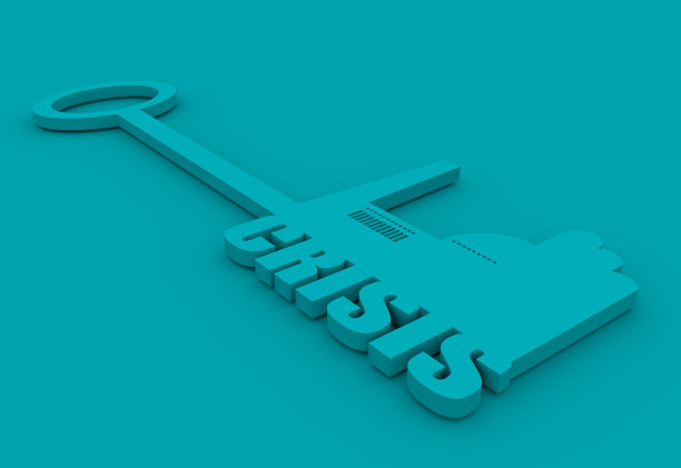 插画概念，手中握着一把危机的钥匙图片下载