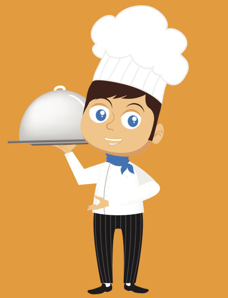 卡通风格的年轻厨师图片下载