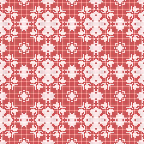 Filet钩针花边设计。无缝的红色背景图片下载