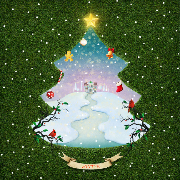 冬天的贺卡图片下载