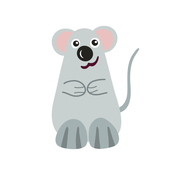 卡通老鼠，程式化的滑稽动物图片下载