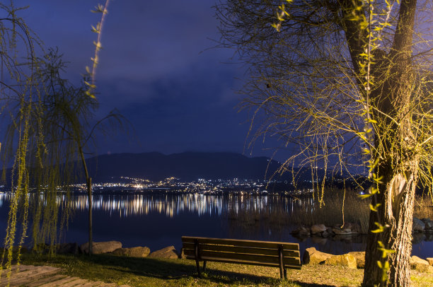 湖边之夜图片下载