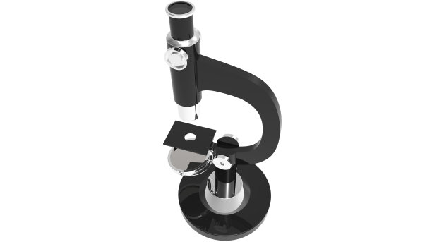 孤立科学显微镜渲染图图片下载