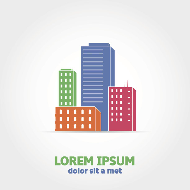 丰富多彩的城市图标图片下载