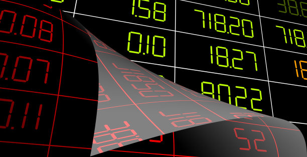 显示股票市场报价。图片下载