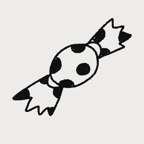 涂鸦糖果无缝图案背景图片下载