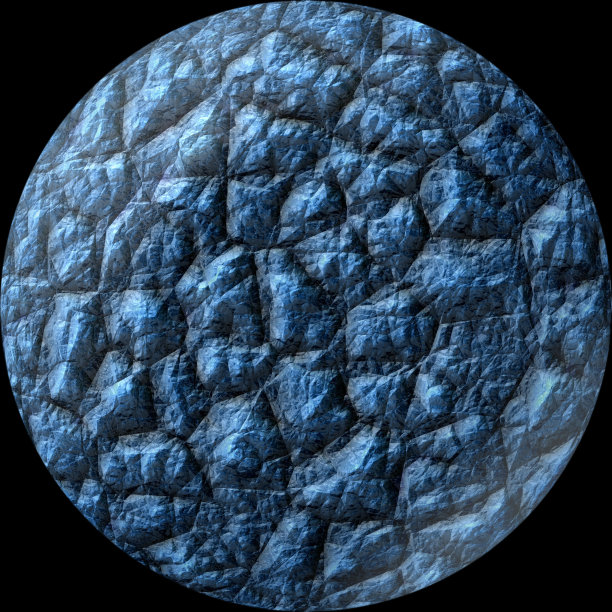 蓝色幻想星球，破裂的表面图片下载