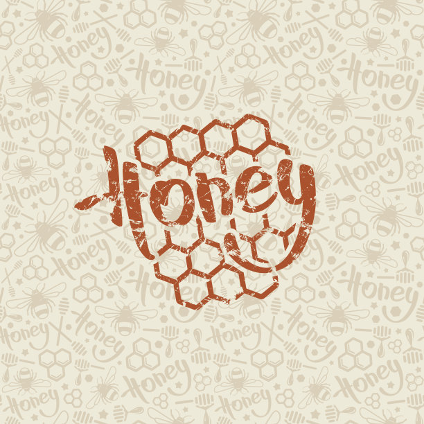 天然蜂蜜无缝图案和纹饰图片下载