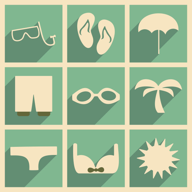 平带阴影概念和夏季移动应用图片下载