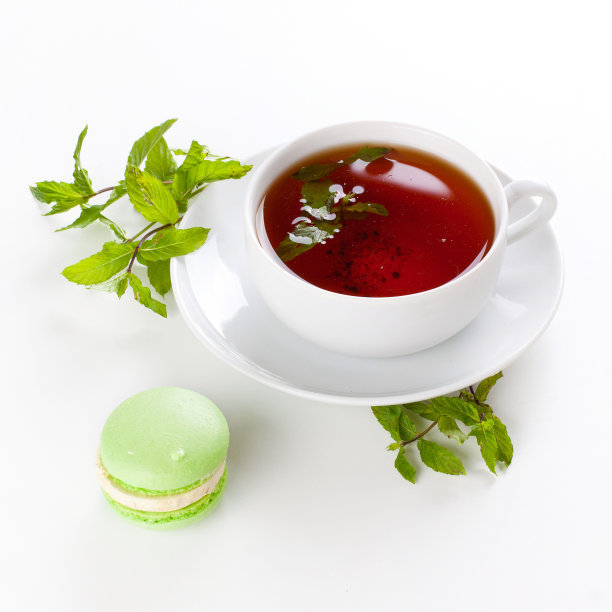 茶和蛋白杏仁饼干图片下载