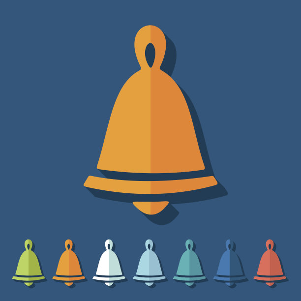 扁平设计:圣诞钟图片下载