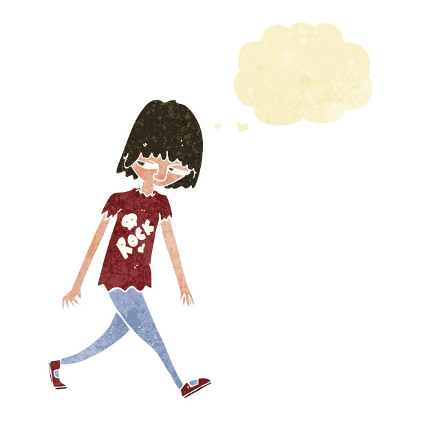 卡通少年与思想泡沫图片下载