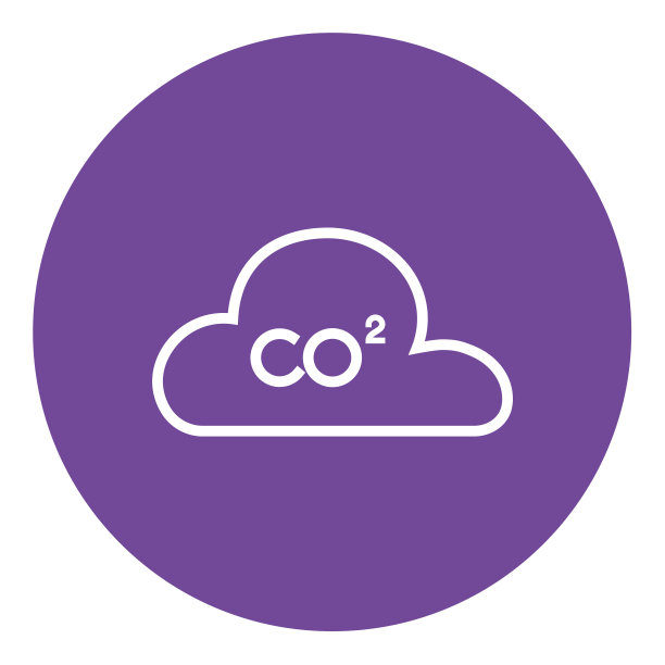 二氧化碳标志在云线图标图片下载