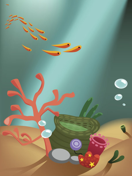 向量水下背景图片下载