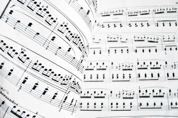 白色的乐谱图片下载