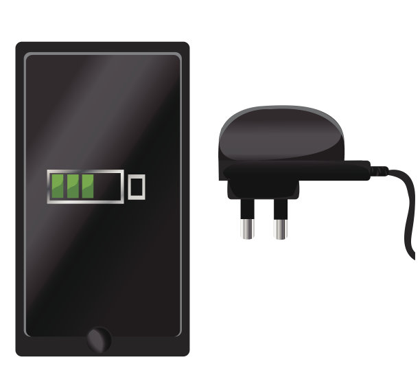 手机及移动充电器图片下载