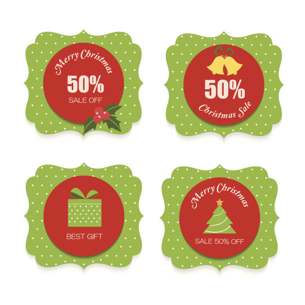 圣诞标签和图标图片下载