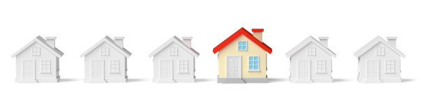 有趣的色彩独特的房子排房子图片下载