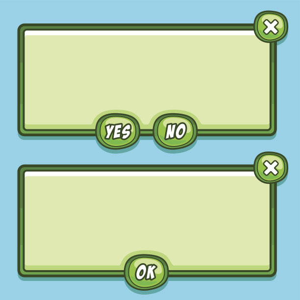 绿色的游戏面板图标按钮图片下载