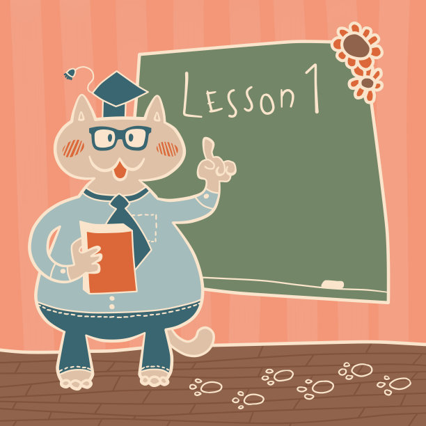 可爱的猫老师。图片下载