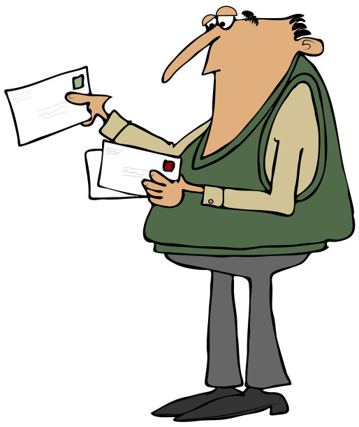 一个正在看邮件的人图片下载
