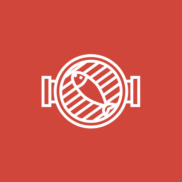 烤架鱼线条图标图片下载