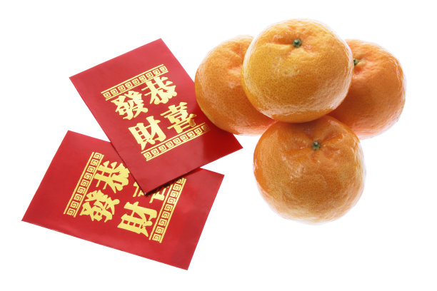 橘子和红包素材图片