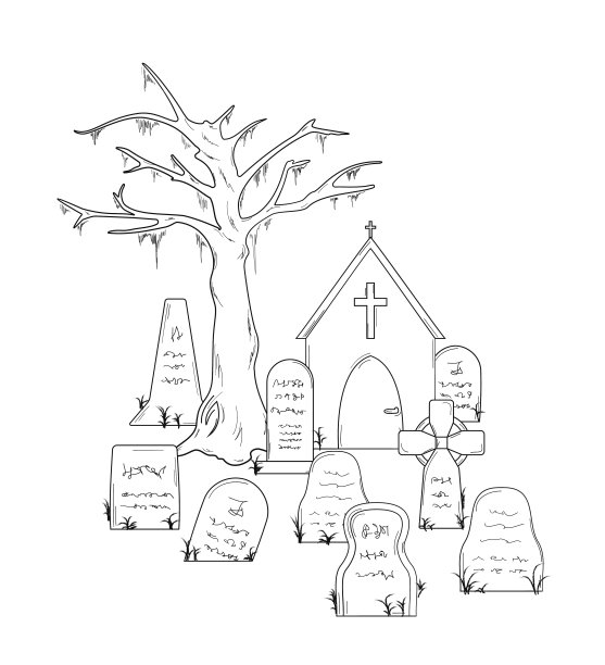 墓地的坟墓图片下载