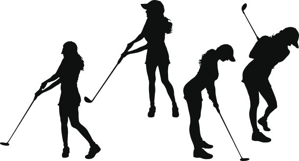 矢量剪影的女人。图片下载