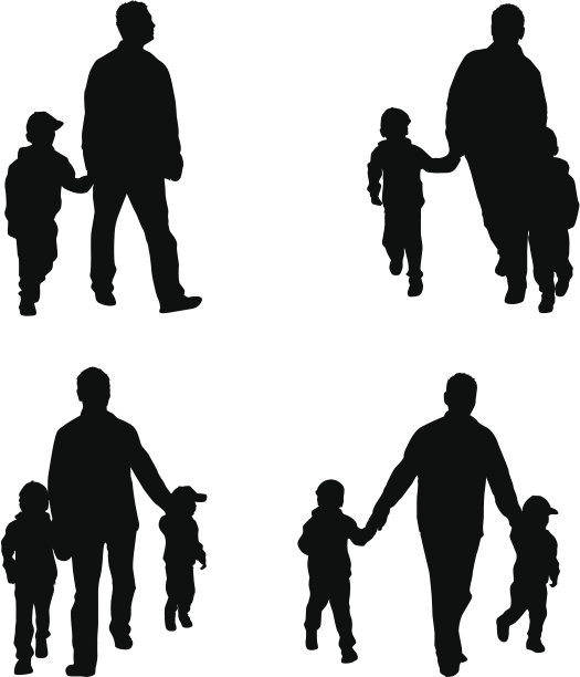 家庭剪影-插图图片下载