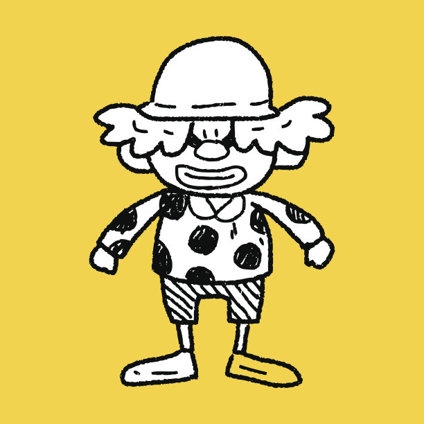 小丑涂鸦画图片下载