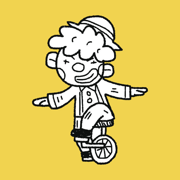 小丑涂鸦画图片下载