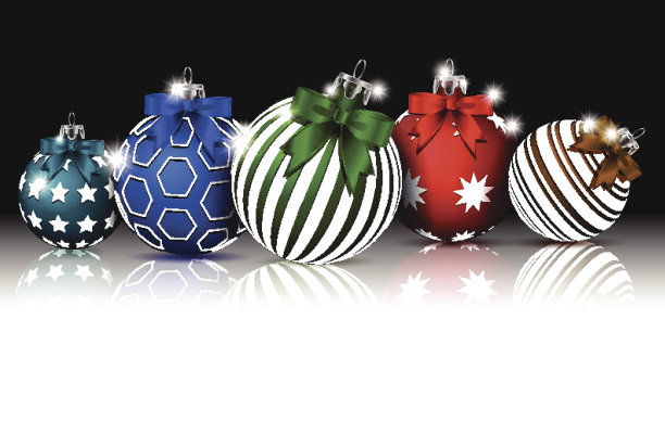 带着丝带和蝴蝶结的圣诞舞会图片下载