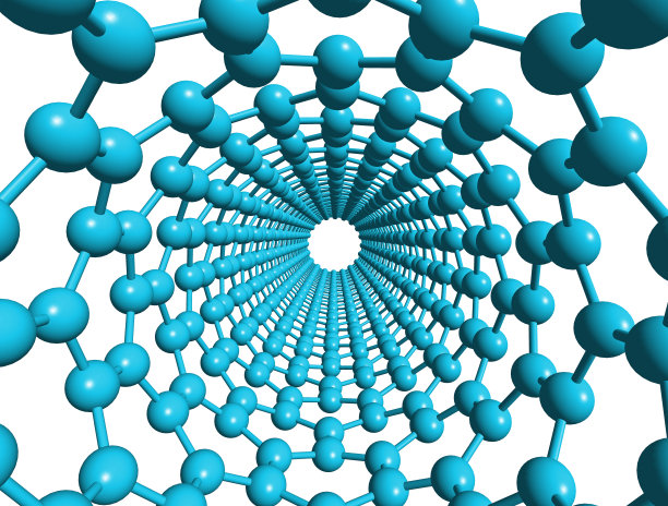 碳纳米管的3D模型，从内部看图片下载