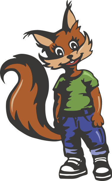 穿着时髦衣服的松鼠图片下载