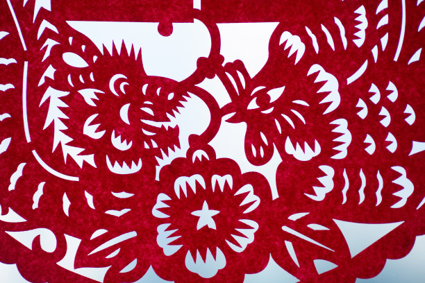 中国龙剪纸图片下载