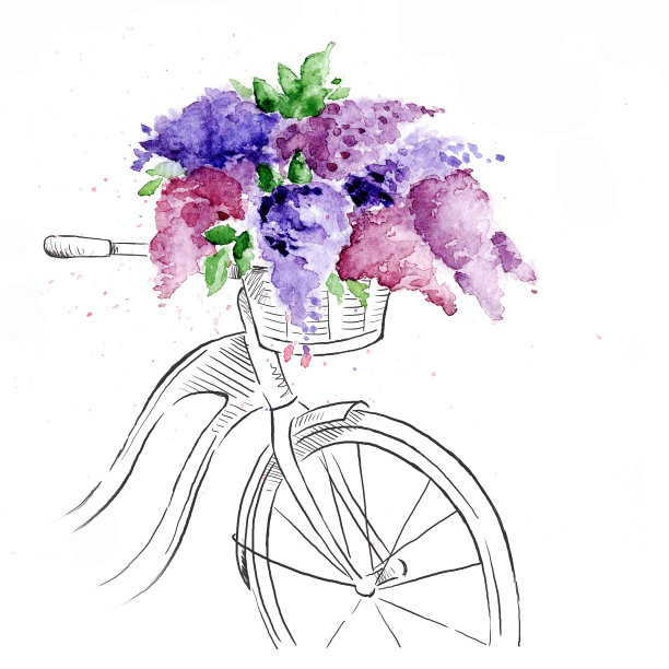 在公园里骑自行车图片下载