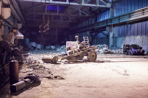 废弃的机库图片下载