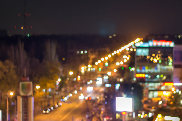 从高处看，城市失去了焦点图片下载