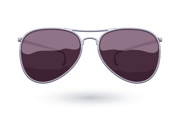 飞行员太阳镜图标时尚矢量插图图片下载