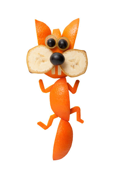 橙子做的有趣的松鼠图片下载