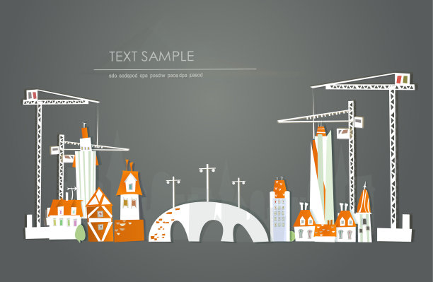 建筑工地用起重机，“白色城市”集合图片下载