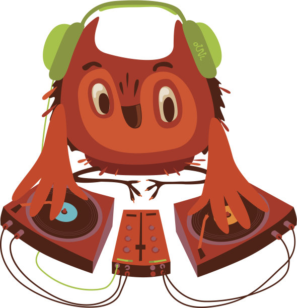 卡通猫头鹰dj图片下载