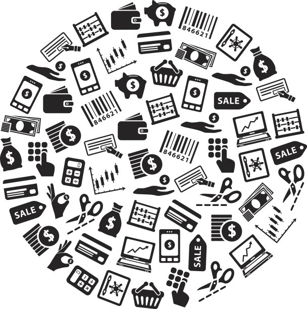 圆形货币图标图片下载