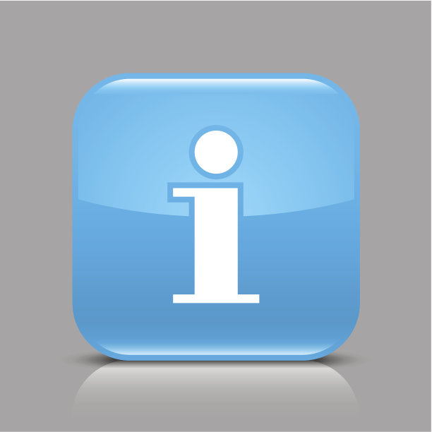 蓝色图标信息标志光滑的方形网页按钮图片下载