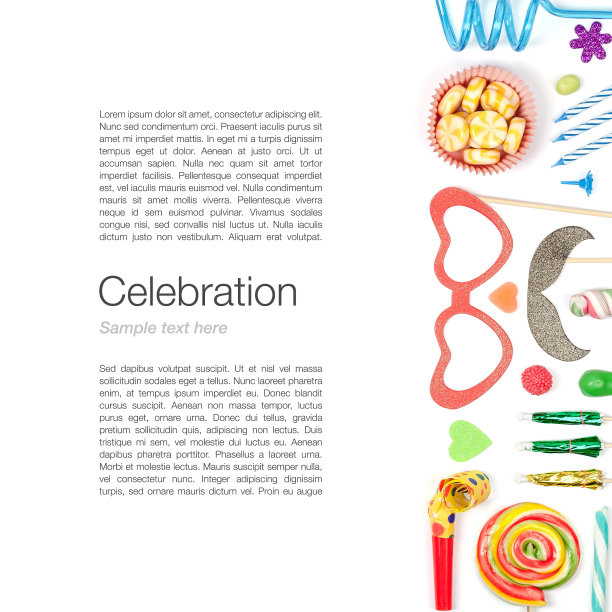 白色背景上的派对和庆典图片下载